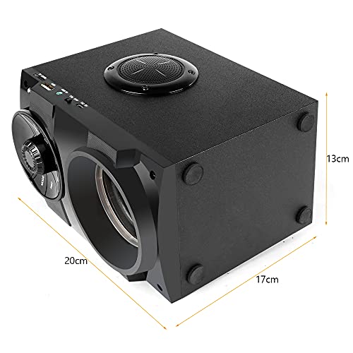 Bluetooth Speakers, Portable Wireless Small Speakers with Subwoofer Heavy Bass, 2 Loud Speaker, LED Party Lights, FM Radio, MP3 Player for Kids Teens Girls Boys Adults