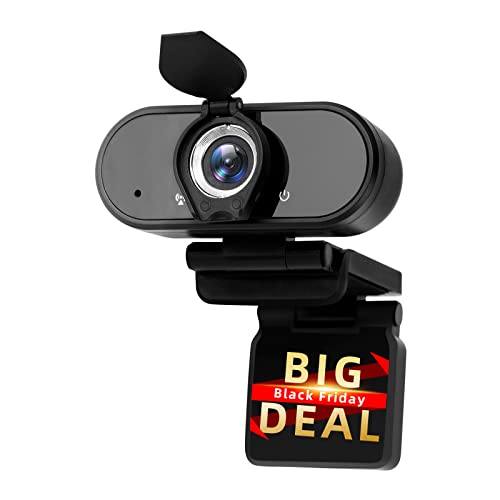 Webcam with Microphone for Desktop, hd Computer Camera 1080p 60fps with Privacy Cover for Windows PC Desktop Laptop,Streaming USB Web Camera with Wide Angle for Video Call Online Courses