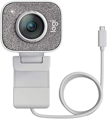 StreamCam - White - 1080P HD 60fps Streaming Webcam (Renewed)