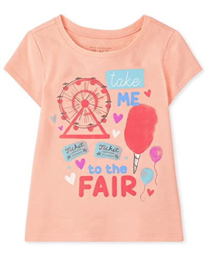 baby girls  and Toddler Short Sleeve Graphic T-shirt T Shirt, Take Me to the Fair, 12-18 Months US