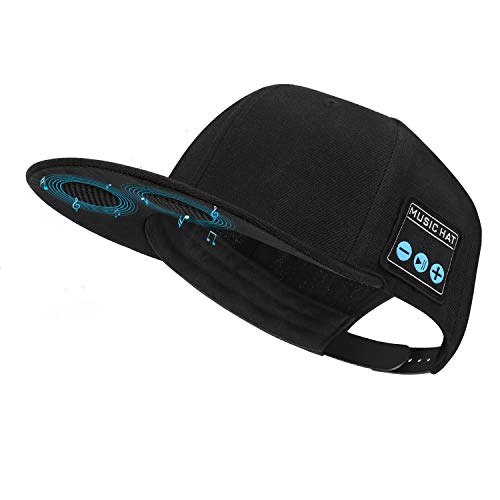 Hat with Bluetooth Speaker Adjustable Bluetooth Hat Wireless Smart Speakerphone Cap for Outdoor Sport Baseball Cap is The Birthday Gifts for Men/Women/Boys/Girls Black