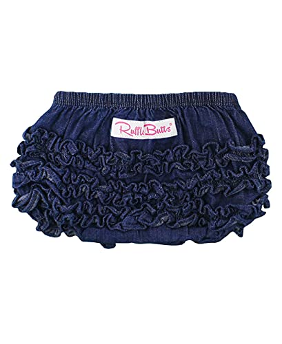 Baby/Toddler Girls Denim Jean Ruffled Diaper Cover - 0-3m
