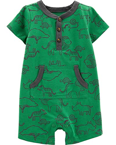 Carter s Child of Mine Short Sleeve One Piece Romper Green, 0-3m