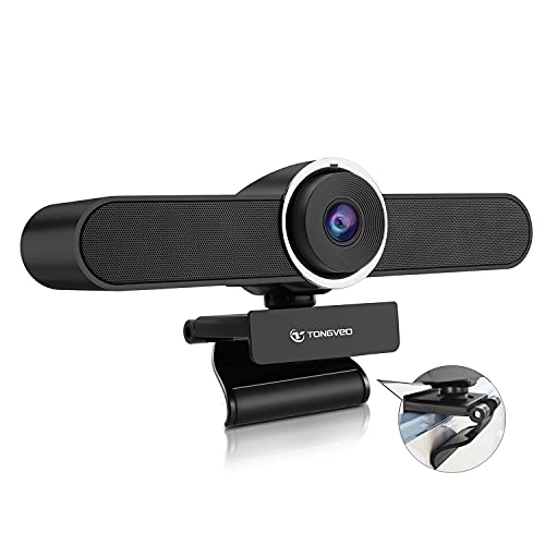 Wide Angle Webcam with Microphone and Speaker, Conference Room USB 1080P Web Camera for Smart TV Computer Video Call Streaming Meeting, Works for Microsoft Teams, Zoom, PC