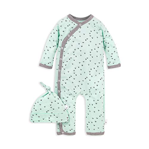Burt s    Boy s Romper Jumpsuit, 100   Cotton One-Piece Coverall, Tweet Feet, 9 Months
