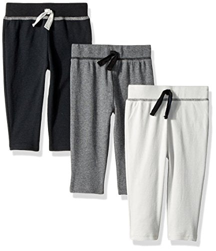 Unisex  Cotton Pants and Leggings Black Gray, 3-6 Months