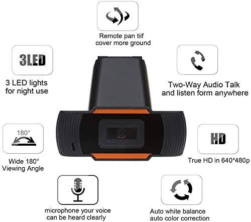HD 1080p Webcam, Built-in Noise Reduction Microphone Stream Webcam, Laptop USB PC Webcam, Flexible Foldable ClipVideo Web Camera for Calling, Conferencing, Live Streaming Widescreen Webcam