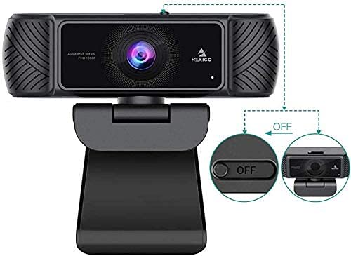 N680 1080P Business Webcam with Microphone, Software and Privacy Cover, AutoFocus, Streaming USB Web Camera, for Online Class, Zoom Meeting Skype Facetime Teams, PC Mac Laptop Desktop