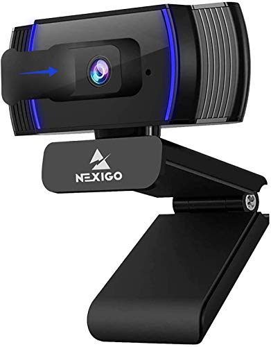 N930AF 1080p Webcam with Microphone and Privacy Cover, AutoFocus, Noise Reduction, HD USB Web Camera, for Zoom Meeting YouTube Skype FaceTime, PC Mac Laptop Desktop (Renewed)
