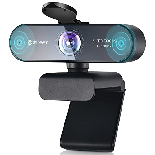 HD Webcam 1080P, USB Webcam with Privacy Cover & 2 Noise-Canceling Mics, Fast AutoFocus, Nova 96FOV Wide Angle Webcam, Plug & Play Camera for Computer for Zoom/Skype, Meeting/Online Classes