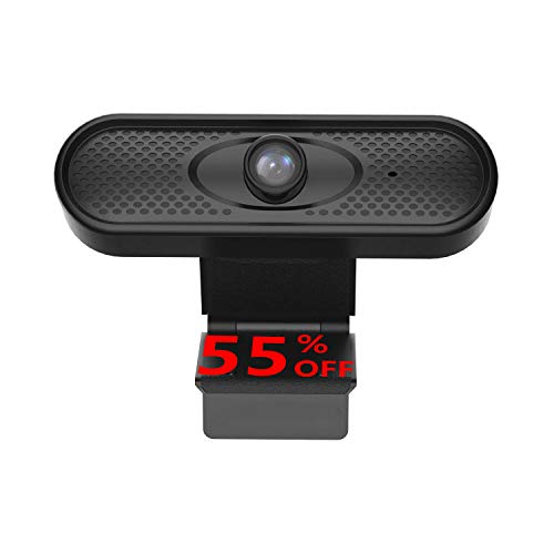 1080P Web Camera, HD Webcam with Microphone, USB Computer Camera, HD Light Correction, 120 Degree Wide Angle, Plug and Play, for Zoom/Skype/Teams/OBS, Conferencing and Video Calling