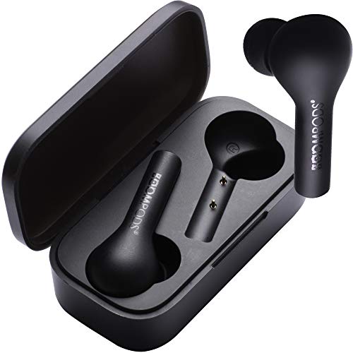 Bassline True Wireless Earbuds - Bluetooth in-Ear Headphones, Water/Sweat Resistant, Compact Travel Charging Case, Instant Connection, TWS (Black)