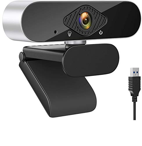1080P Webcam with Microphone,HD USB Streaming Webcam for Desktop PC Computer Web Camera with 120-Degree Wide View Angle,Plug and Play Desktop Webcam for Video Calling Recording Conferencing,Gaming