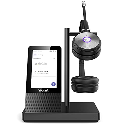 WH66 Wireless Headset Bluetooth with Microphone DECT Headset for Office VoIP Phone IP Phone with Zoom Teams Workstation for SIP Phone UC Communication
