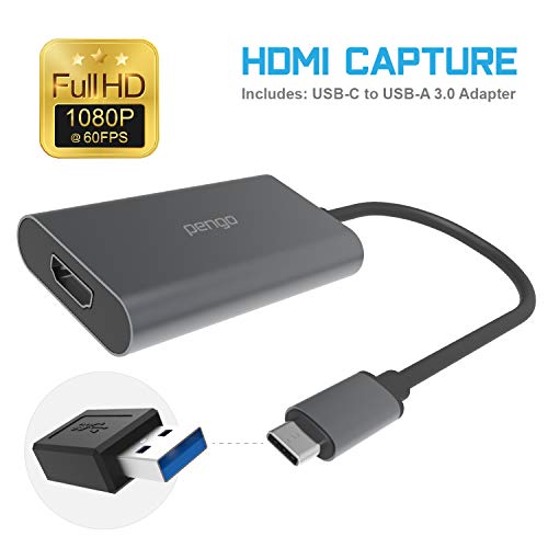 HDMI-USB-C 3.0 Video Capture Grabber, Game Capture (Type-C/USB 3.0 Capture)(No HDCP), Livestream for Xbox PS5 Switch DSLR Camera Camcorders for Win & Mac