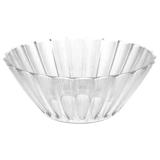 Clear Plastic Fluted Serving Bowls, 8 in. (Pack of 4)