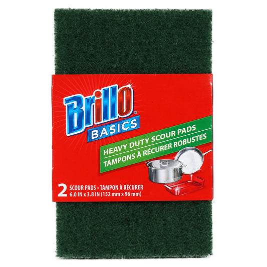 Brillo Basics Heavy-Duty Scouring Pads, 2-ct. Packs (Pack of 24)