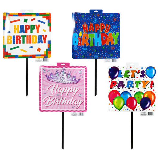 Birthday Yard Signs, 26x15 in. (Pack of 36)