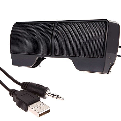 1 Pair Mini Portable Clip-on USB Stereo Speakers line Controller Soundbar for Laptop Notebook Mp3 PC Computer with Clip