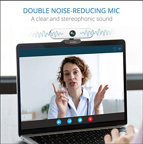 Webcam with Light - Professional Web Camera with Adjustable Light Levels - Full HD 1080p Webcam - PC Camera with Built-in Noise Reduction Mic - for Live Streaming, Conferences, Vloggers