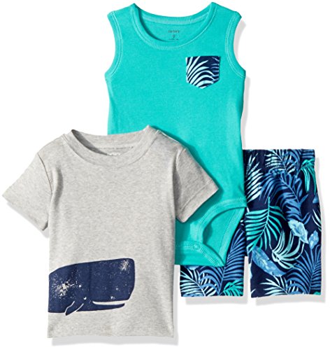 Carter s Baby Boys  Diaper Cover Sets 121h181, Heather, NB