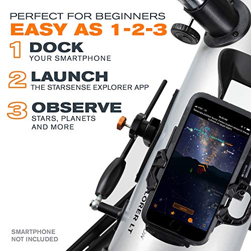 '- StarSense Explorer LT 114AZ Smartphone App-Enabled Telescope - Works with StarSense App to Help You Find Stars, Planets & More - 114mm Newtonian Reflector - iPhone/Android Compatible