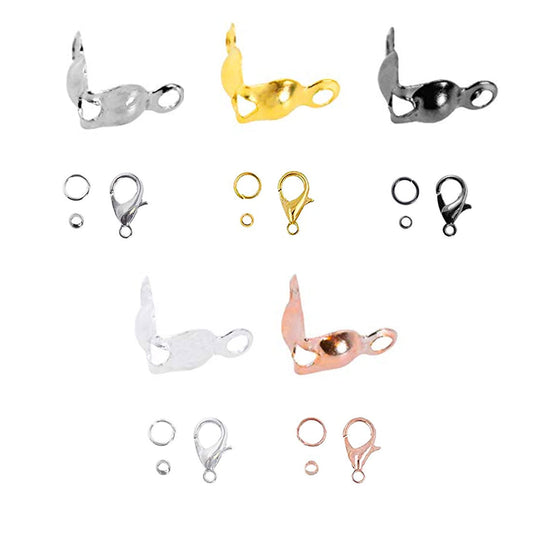 Metal Bead Tips and Crimp Covers for Jewelry Making