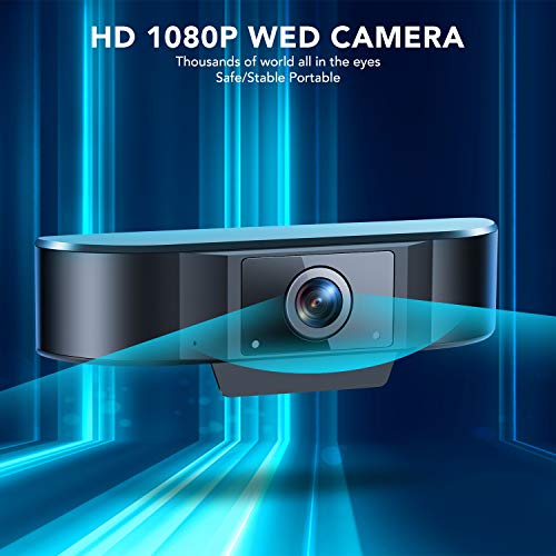 Webcam with Microphone,1080P HD Web USB Camera,Streaming Computer Web Webcam for PC Desktop Laptop with Built-in Mic,for Video Conferencing,Online Teaching/Business Meeting-Latest Style