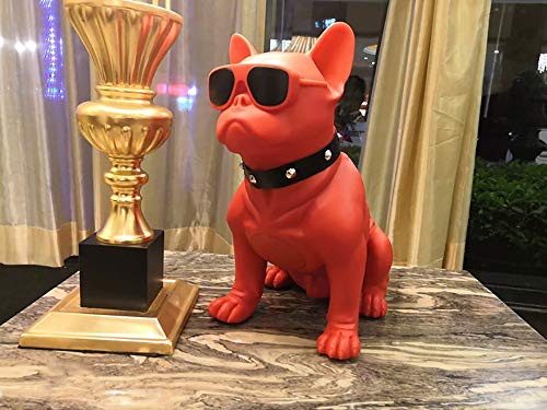 Bluetooth Speakers French Bulldog Art Bluetooth Speakers, Portable Bluetooth Speakers, Suitable for Mobile Phones, Laptops, Tablets, TV Bluetooth Speakers (Medium, Red8.26/9.05/4.33in)