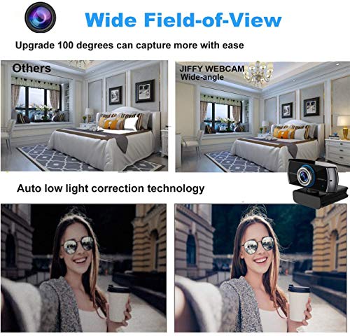 Upgrade 1080/1536P USB Web Camera with 2 Microphones, Video Calling and Recording Web Cam Compatible for PC, Laptops and Desktop, Plug and Play Webcam Works for XBOX ONE Compatible Windows 10