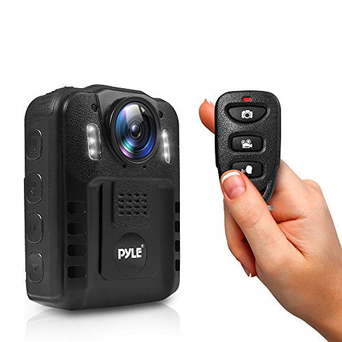 Premium Portable Body Camera - Wireless Wearable Camera, Person Worn Camera, Compact & Portable HD Body Camera, IR Night Vision, Built-in Rechargeable Battery, LCD Display, 16GB Memory - PPBCM9