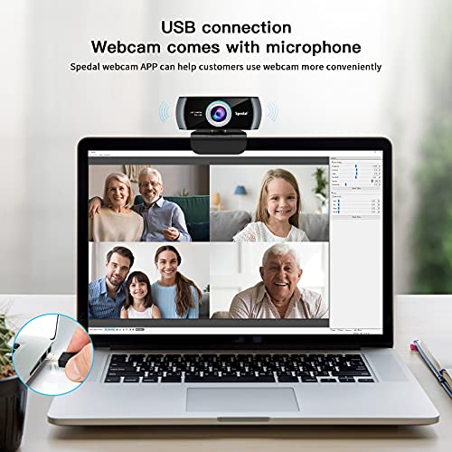Hd Webcam 1080p with Microphone, Stream Camera with Software for Desktop, Computer, PC, Mac, Laptop Video Conferencing, Recording and Streaming, Plug and Play with Xbox, Zoom, Skype