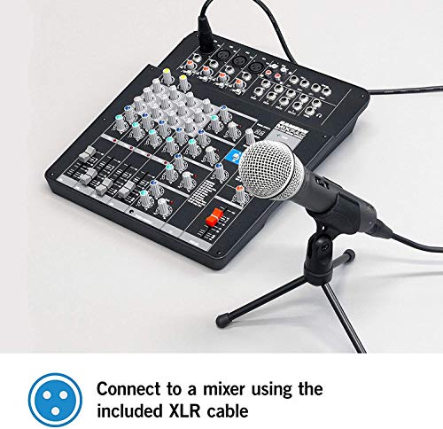 Q2U USB/XLR Dynamic Microphone for Windows, Mac, iOS Devices, Mixers, and PA Systems Bundle with Blucoil 1080p USB Webcam, USB-A Mini Hub, and 3-FT USB 2.0 Type-A Extension Cable