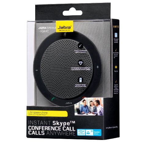 Speak 410 Corded Speakerphone for Softphones - Easy Setup, Portable USB Speaker for Holding Meetings Anywhere with Outstanding Sound Quality