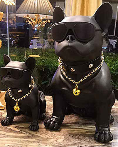 Bluetooth Speakers French Bulldog Art Bluetooth Speakers, Portable Bluetooth Speakers, Suitable for Mobile Phones, Laptop, Tablets, TV Bluetooth Speakers (Large, Black 12.99, 13.18, 7.36in)