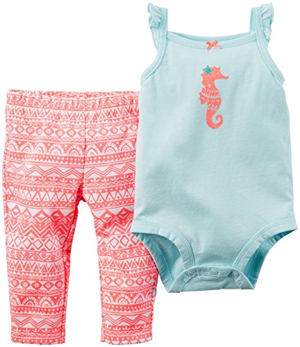 Baby Girls' Bodysuit Pant Sets 121g449, Coral, New Born