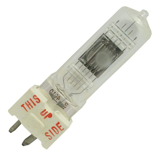 00460 Model BVE ANSI Code Lamp, 120 Voltage Rating, 625 Watts, Bi-Pin GZ9.5 Base, T6 Bulb, C-13D P.R. Filament, 3.50"/89mm MOL, 0.77"/19.5mm MOD, 75 Rated Life