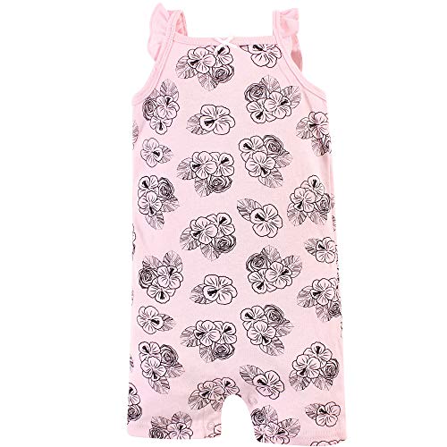 Uni Cotton Rompers Painted Flamingo, 0-3 Months