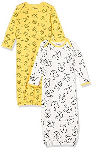 Disney | Marvel | Star Wars Uni  Babies' Sleeper Gowns, Pack of 2, Winnie The Pooh Oh Bother, 6 Months