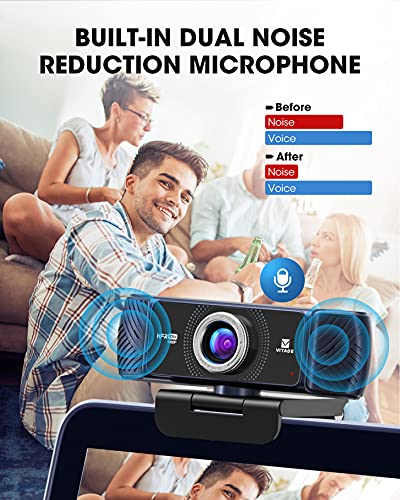 Webcam 1080P 60fps with Microphone for Streaming, 682H Pro HD USB Computer Web Camera Video Cam for Gaming Conferencing Mac Windows Desktop PC Laptop Xbox Skype OBS Twitch YouTube Xsplit