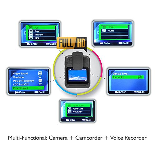 Premium Portable Body Camera - Wireless Wearable Camera, Person Worn Camera, Compact & Portable HD Body Camera, IR Night Vision, Built-in Rechargeable Battery, LCD Display, 16GB Memory - PPBCM9