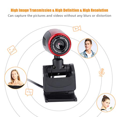 USB2.0 Video Camera with MIC 16MP HD Webcam Web Camera Cam Glass Lens 360 Degree Mini Web Camera for Computer PC Desktop Laptop Support Video