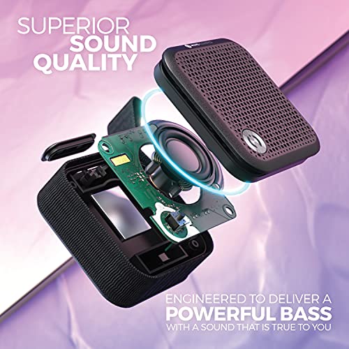 Aplus Portable Bluetooth Speakers - Mini Wireless Blue Tooth Speakers with Good Base for Home Shower, Small but Loud Stereo Bass Bt for Outdoor Travel Beach Party, 7 Hours Playtime