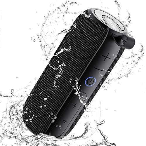 Portable Bluetooth Speaker, 360 HD Surround Loud Sound and Deep Bass, 25W Wireless Stereo Dual Pairing, IPX7 Waterproof, Bluetooth 5.0, 24H Playtime for Outdoors, Travel, Home and Party