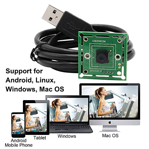 Webcamera usb 0.3MP High fps usb Camera Module 1/4 CMOS OV7725 Sensor with 45degree M7 Lens,Cam Support 640X480@60fps,UVC Compliant Web Camera,usb with Camera Support Most OS,High Speed USB2.0 Webcam