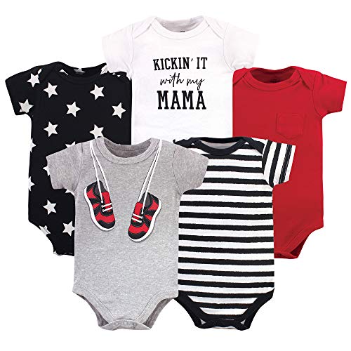 Unisex Baby Cotton Bodysuits, Sneakers, 3-6 Months