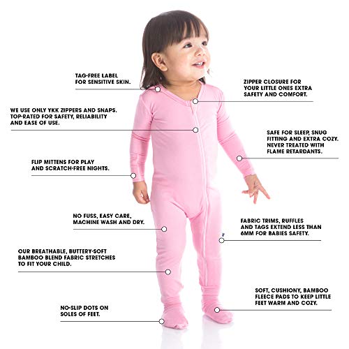Full of Hearts s Day Footie with Zipper, One-Piece Boy or Girl Baby Clothes (Natural Hearts 0-3 Months)
