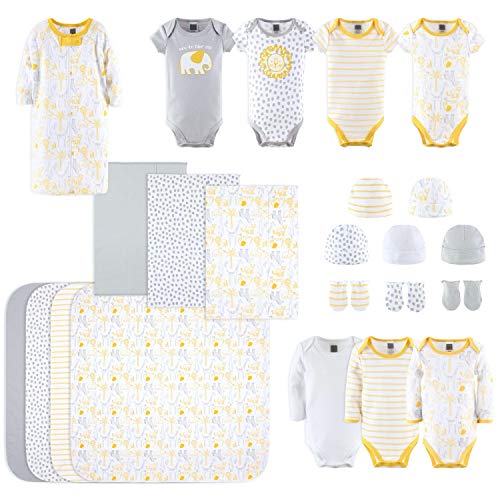 Layette Gift Set for Baby Boys or Girls | 23 Piece Gender Neutral   Clothes & Accessories Set | Safari Themed