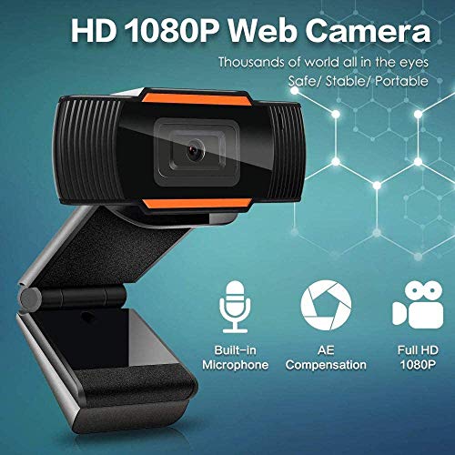 Webcam with Microphone, HD Webcam 1080P, Web Cameras for Computers, PC Camera USB Webcam for Laptop Streaming, Video Chatting