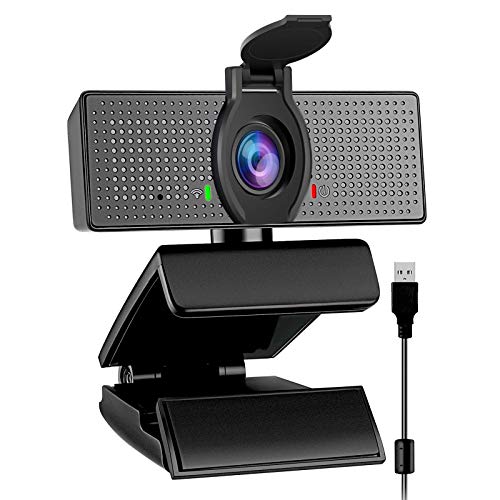 Webcam with Microphone, 1080P Full HD PC Desktop Computer Laptop Mac Web Camera for Streaming Video Calling Recording Video Conference Study Video Teaching Business Gaming